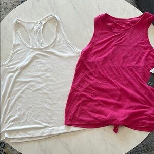 Women's White and Pink GAP Tops